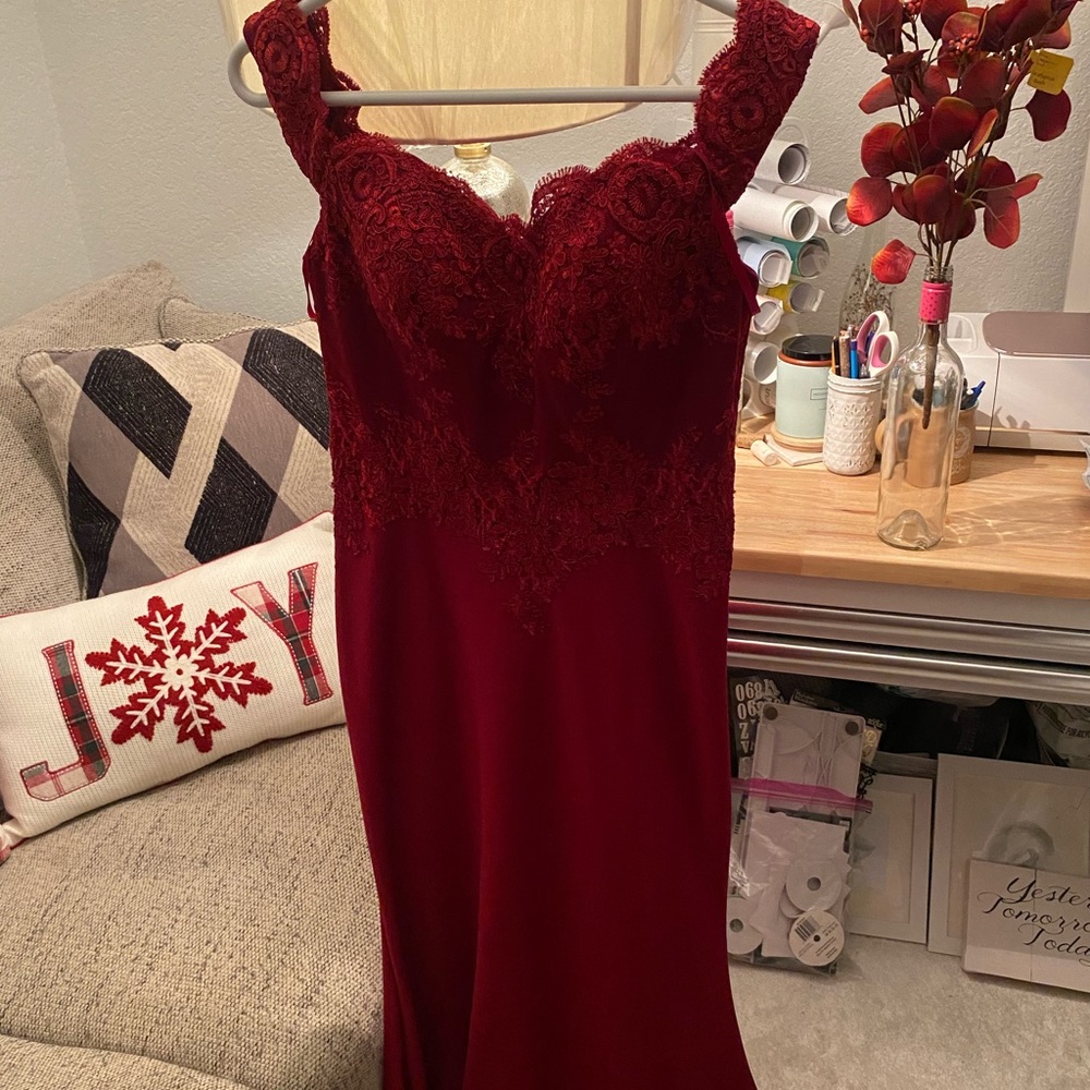 Deep Red Ball Gown